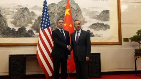 Secretary Antony J. Blinken meets with People’s Republic of China Director of the Chinese Communist Party Central Foreign Affairs Commission and Foreign Minister Wang Yi in Beijing, People’s Republic of China, April 26, 2024. (Official State Department photo by Chuck Kennedy)