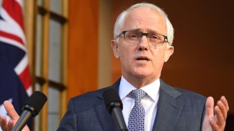 Australian Prime Minister Malcolm Turnbull at a press conference in Canberra on September 20, 2015. (PETER PARKS/AFP/Getty Images)