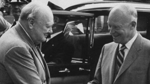 (L-R) Sir Winston Churchill & Pres. Dwight D. Eisenhower. (George Skadding/The LIFE Picture Collection/Getty Images)