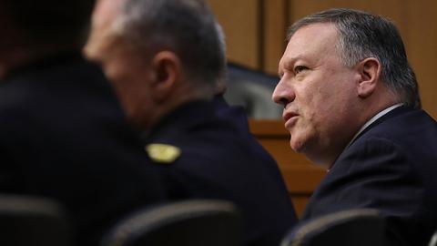 CIA Director Pompeo testifying before the Senate Intelligence Committee, February 13, 2018 (Chip Somodevilla/Getty Images)