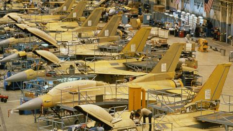 General Dynamics F-16 Falcon production line, Fort Worth, Texas (Paul Chesley)