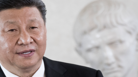 China's President Xi Jinping attends a Business Forum with Italian and Chinese businessmen at Quirinale Palace on March 22, 2019 in Rome, Italy. (Alessandra Benedetti - Corbis/Getty Images)