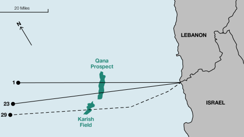 map israel lebanon border gas dispute