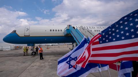 mead dan senor pompeo air force one plane israel flag usa