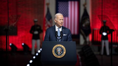 President Joe Biden delivers remarks on the soul of the nation,