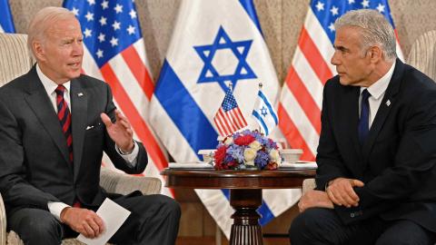 President Biden with Yair Lapid in July 2022