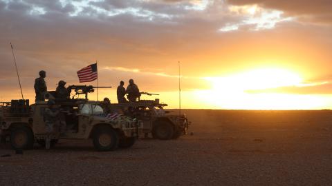 Members of 5th Special Forces Group conducting 50. caliber weapons training during counter-ISIS operations at Al Tanf Garrison in southern Syria on November 25, 2017. (DVIDS)