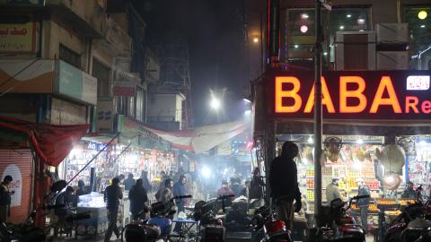 A view of stores and markets ahead of their closing time on January 5, 2023, in Islamabad, Pakistan, after the government decided to close stores at 8:30 p.m. to conserve energy as economic woes mount. (Muhammed Semih Ugurlu/Anadolu Agency via Getty Images)