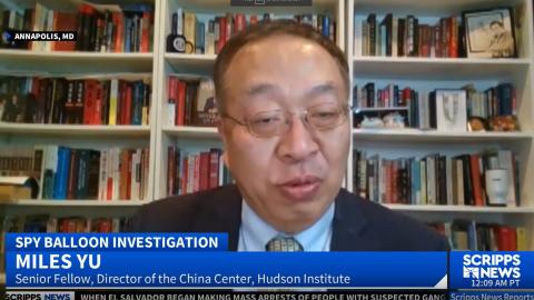 Miles Yu appears on Scripps News to discuss the cancellation of Secretary Blinken’s trip to China.