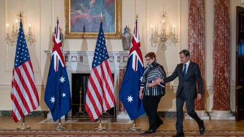 Secretary of State Antony J. Blinken meets with Australian Foreign Minister Marise Payne, at the U.S. Department of State, in Washington, D.C., on September 15, 2021.