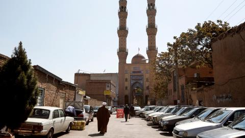 The Grand Mosque of Tabriz in Iran's East-Azerbaijan province on April 24, 2018. (Atta Kenare/AFP via Getty Images)