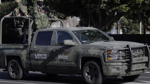 A Mexican army anti-cartel operation in Mexico City on January 5, 2023. (Gerardo Vieyra/NurPhoto via Getty Images)