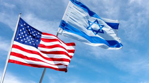 United States and Israel flags near the American Embassy in Jerusalem, Israel. (Getty Images)