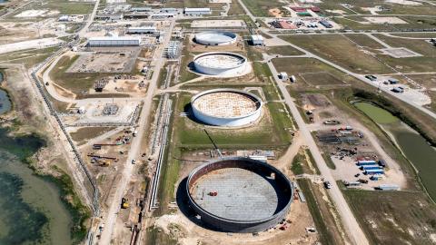 The Strategic Petroleum Reserve storage at the Bryan Mound site on October 19, 2022, in Freeport, Texas. (Brandon Bell/Getty Images)