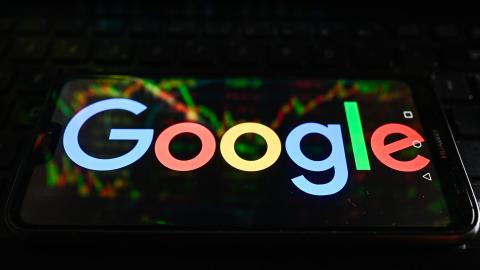 Google logo is displayed on a smartphone. (Omar Marques/SOPA Images/LightRocket via Getty Images)