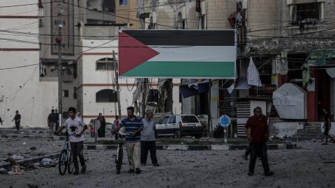 Gaza City, Tel al-Hawa neighborhood, Gaza on October 16, 2023. (Ali Jadallah/Anadolu via Getty Images)