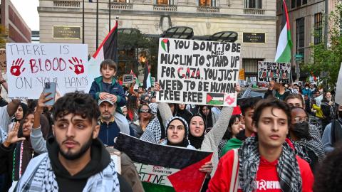 Pro-Palestine protest in Philadelphia on October 21, 2023. (Joe Piette via flickr) 