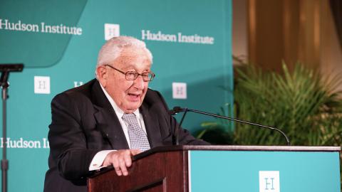 Henry Kissinger at Hudson’s annual gala in New York on November 30, 2015.