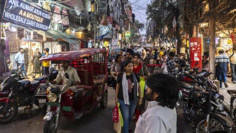 New Delhi, India, on September 24, 2023. (Arif Hudaverdi Yaman/Anadolu Agency via Getty Images)