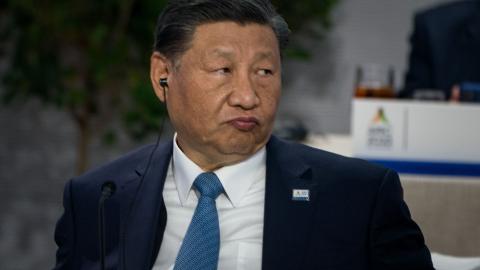 Chinese President Xi Jinping during the Asia-Pacific Economic Cooperation Leaders' Informal Dialogue during APEC Leaders' Week at Moscone Center on November, 16, 2023, in San Francisco, California. (Kent Nishimura via Getty Images)