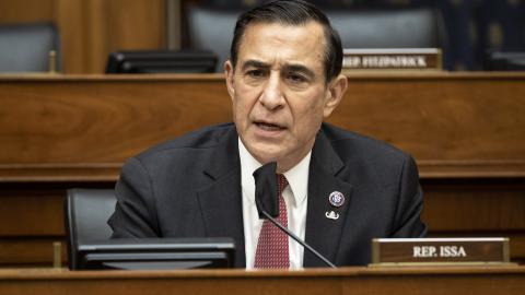 Rep. Darrell Issa speaks as United States Secretary of State Antony Blinken testifies before the House Committee on Foreign Affairs on March 10, 2021, on Capitol Hill in Washington, DC. (Ting Shen-Pool via Getty Images)