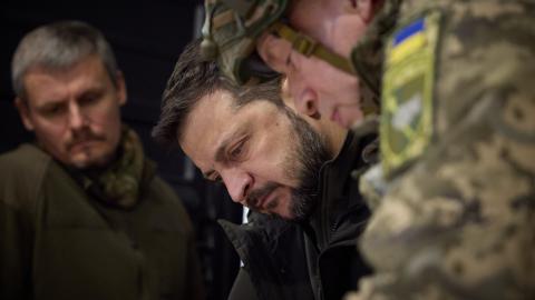 During a working trip to Kharkiv region, President of Ukraine Volodymyr Zelenskyy visited the frontline command post of the defenders of Kupyansk and presented state awards.