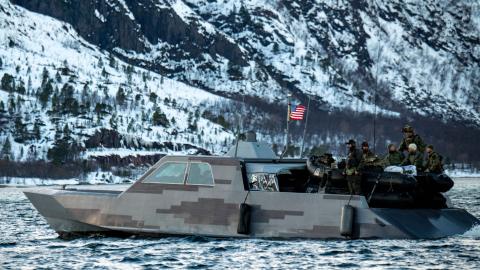 US Navy SEALs conduct maritime training with Norwegian Naval Special Operations commandos as part of Nordic Response 24 on March 1, 2024. (Petty Officer 1st Class Bill Carlisle)