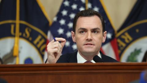 Mike Gallagher presides over the first hearing of the US House Select Committee on Strategic Competition between the United States and the Chinese Communist Party on February 28, 2023, in Washington, DC. (Photo by Kevin Dietsch/Getty Images)