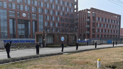 The Wuhan Institute of Virology in Wuhan, China, on February 3, 2021. (Photo by HECTOR RETAMAL/AFP via Getty Images)