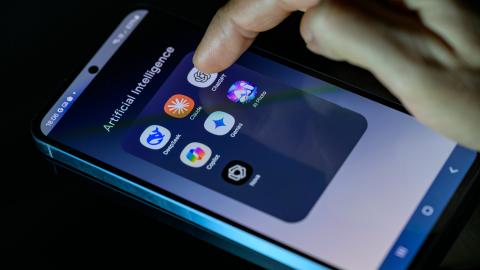 The ChatGPT AI app icon appears alongside other AI chatbot applications in this photo illustration in Brussels, Belgium, on February 8, 2025. (Jonathan Raa via Getty Images)