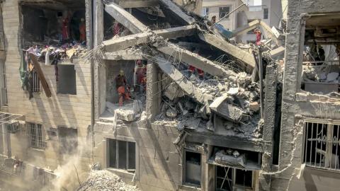 Damage after Israeli air strikes in Tehran, Iran, on June 13, 2025. (Saba Middle East Images via AFP)
