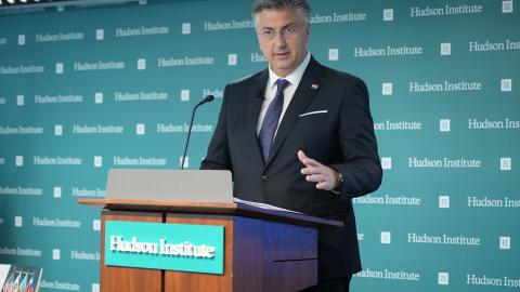 Croatian Prime Minister Andrej Plenković delivered remarks on the future of the EU-US relationship.