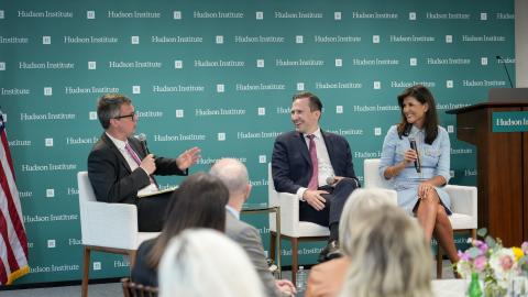 Amb. Nikki Haley, Jan Růžička, and Peter Rough discussed the transatlantic partnership at the Central and Eastern Europe Strategy Summit.