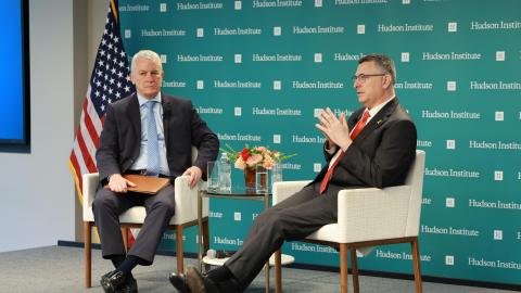 Israeli Foreign Minister Gideon Sa’ar and Senior Fellow Michael Doran at Hudson Institute on August 28, 2025.