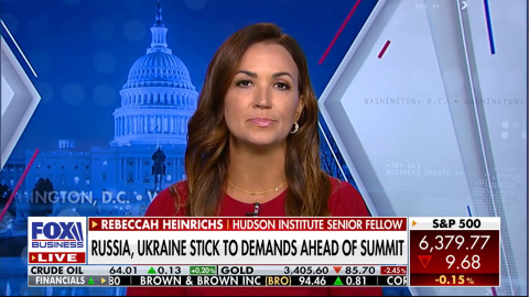 Rebeccah Heinrichs appears on Fox News to discuss Trump's upcoming meeting with Putin in Alaska.
