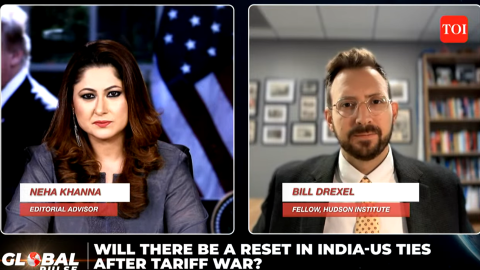 Bill Drexel appears on Times of India to discuss US-India relations. 