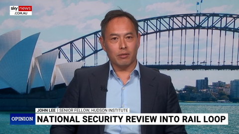 John Lee appears on Sky News to discuss China’s recent ban on iron imports and Chinese involvement in Australia’s suburban rail loop project.