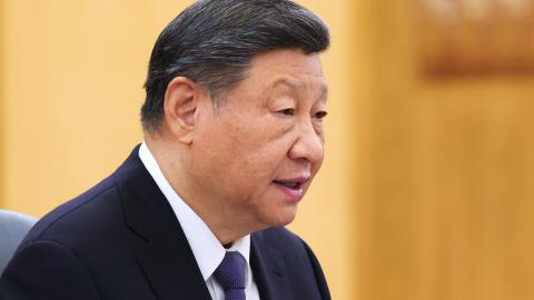 China's President Xi Jinping speaks during a meeting at the Great Hall of the People on November 25, 2025, in Beijing, China. (Getty Images) Share to Twitter