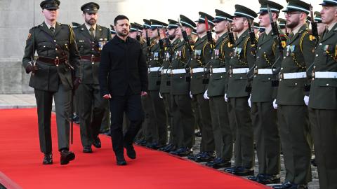 Ukrainian President Volodymyr Zelenskyy on December 2, 2025, in Dublin, Ireland. (Getty Images)
