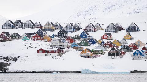 Multi-coloured traditional Greenlandic homes on March 29, 2025, in Nuuk, Greenland. (Getty Images)