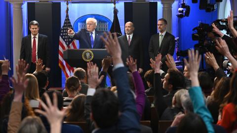 Caption President Donald Trump speaks during a press briefing on tariffs at the White House on February 20, 2026, in Washington, DC. (Getty Images) Share to Twitter