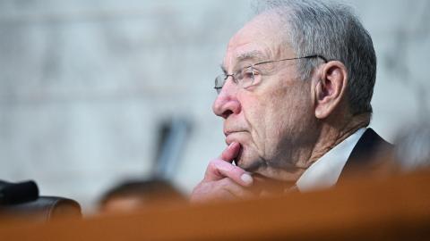 Senator Chuck Grassley listens during a Senate Judiciary Committee hearing on Capitol Hill in Washington, DC, on February 3, 2026. (Getty Images)