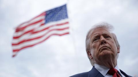 US President Donald Trump speaks to members of the media on the South Lawn of the White House on May 8, 2026, in Washington, DC. (Getty Images)