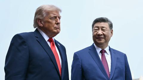 Caption President Donald Trump and Xi Jinping visit the Temple of Heaven on May 14, 2026, in Beijing, China. (Getty Images)
