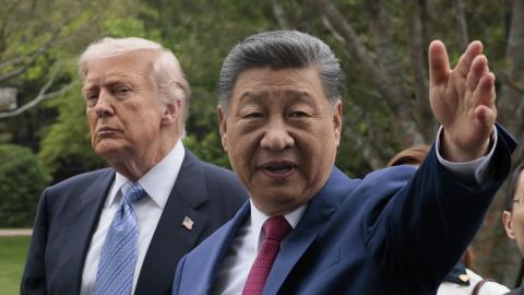 Caption President Donald Trump and Chinese President Xi Jinping tour Zhongnanhai Garden on May 15, 2026, in Beijing, China. (Getty Images) Share to Twitter