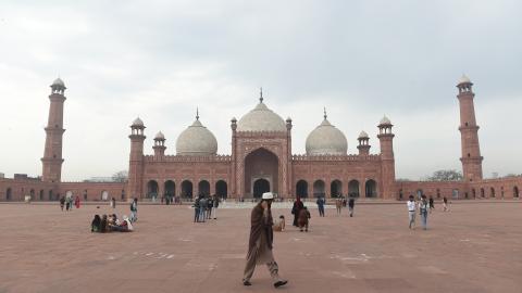 People visit the historic Badshahi Mosque in Lahore, Pakistan, on February 18, 2026. (Getty Images)