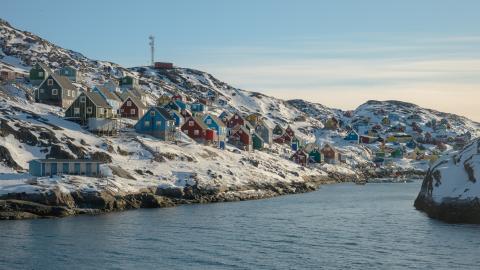 Caption The village of Kangaamiut, Greenland, on March 14, 2026. (Getty Images)
