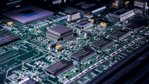 Circuit boards and conductors on the mainboard of a computer on May 12, 2026, in Berlin, Germany. (Getty Images)