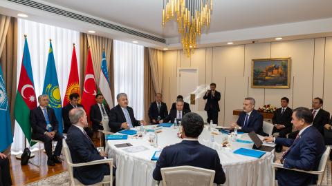 The Council of Foreign Ministers Meeting of the Organization of Turkic States (OTS) in Turkistan, Kazakhstan, on May 15, 2026. (Getty Images)