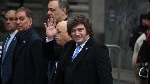 Argentine President Javier Milei attends the Te Deum at the Metropolitan Cathedral in Buenos Aires, Argentina, on May 25, 2026. (Getty Images)